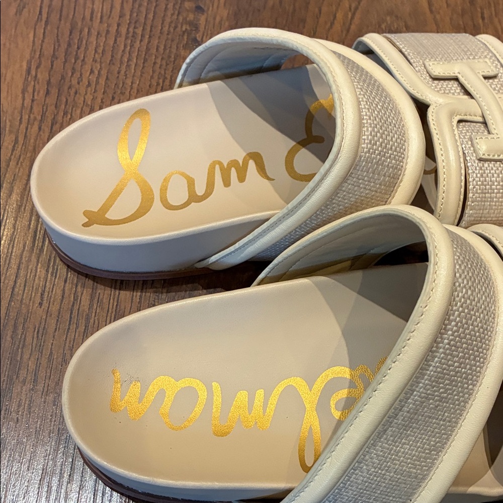 Sam Edelman Cream Slide Sandals - Picture 4 of 6
